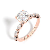 Solitaire Setting with Marquise Accent Diamonds by Allure